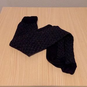Black knee high cashmere socks